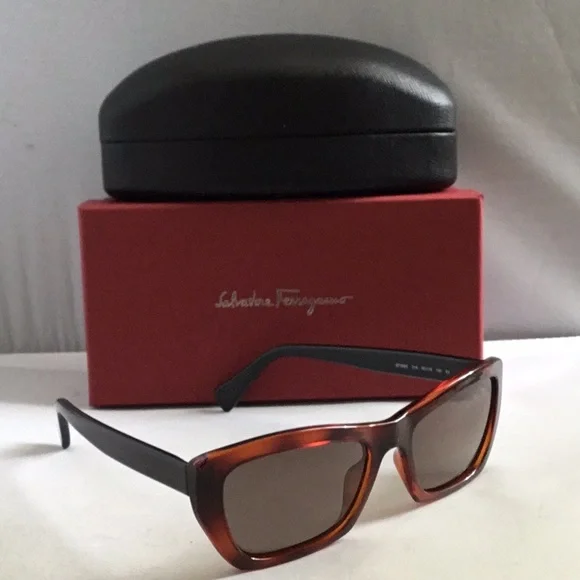 SALVATORE FERRAGAMO CAT EYE LADIES SUNGLASSES….